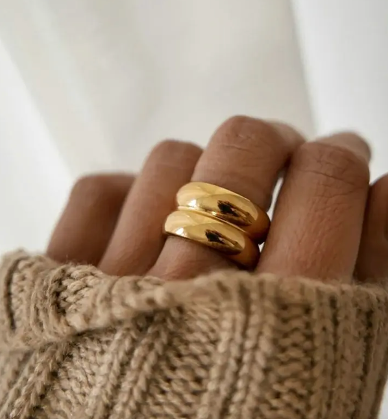 DOUBLE GOLD PLATED RING