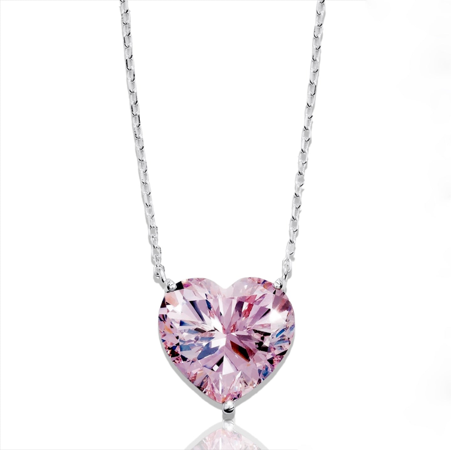 ENDLESS LOVE PINK STERLING SILVER NECKLACE